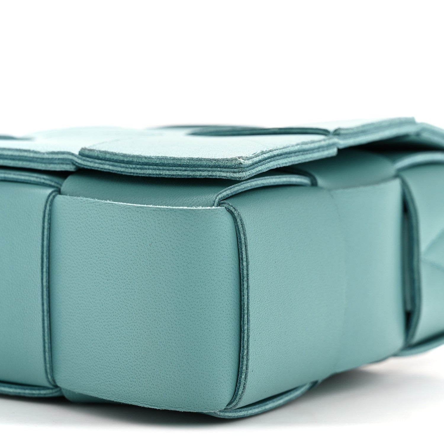 Lambskin Maxi Intreccio Cassette Crossbody Bag Linloleum