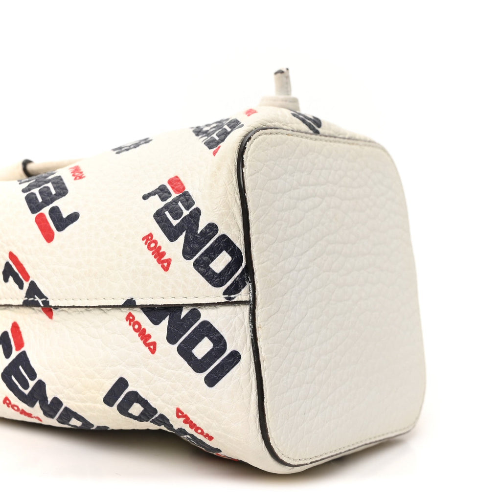 X FILA Vitello F is Fendi Mania Mini Mon Tresor Bucket Bag White