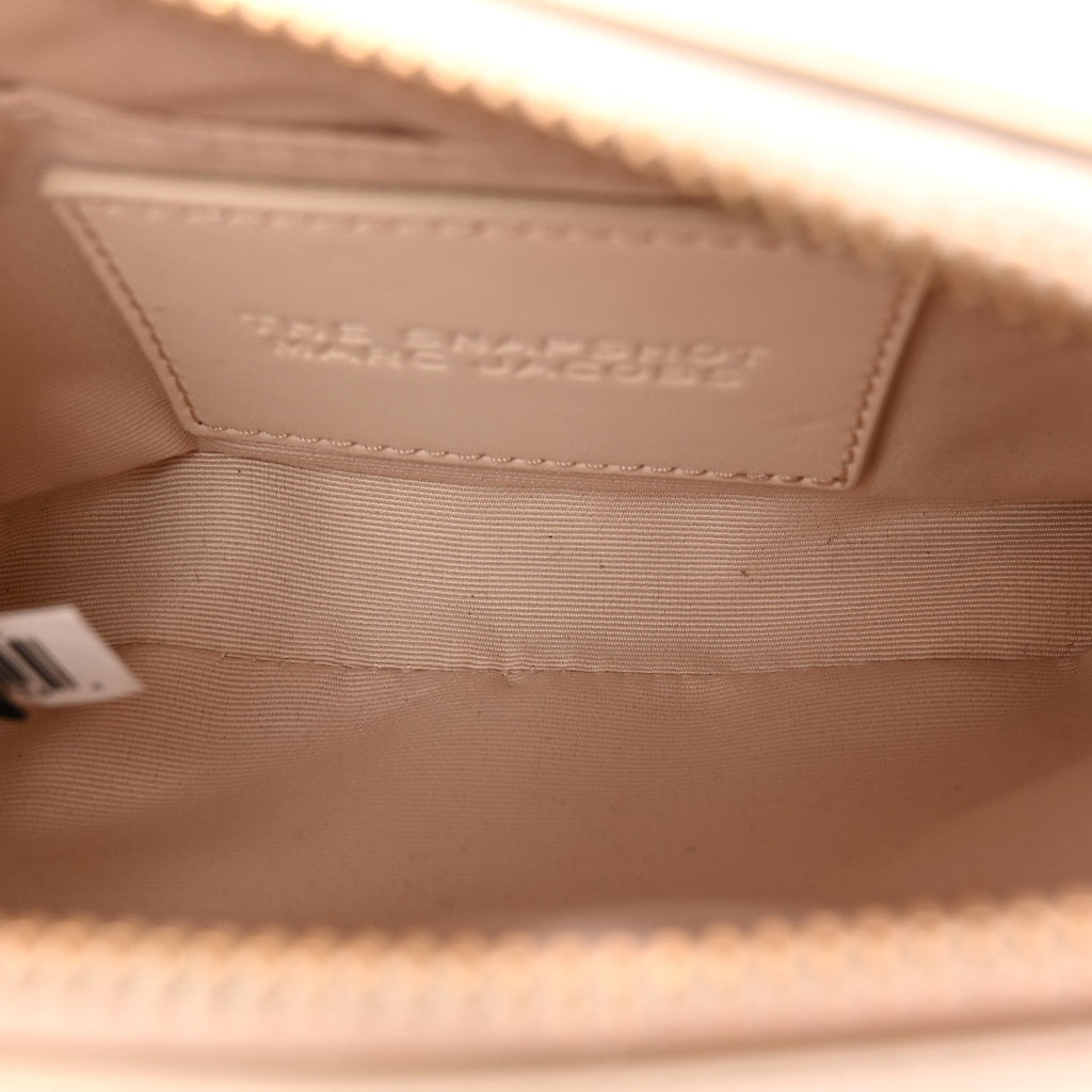 Perforated Calfskin Small Snapshot Camera Bag Tapioca