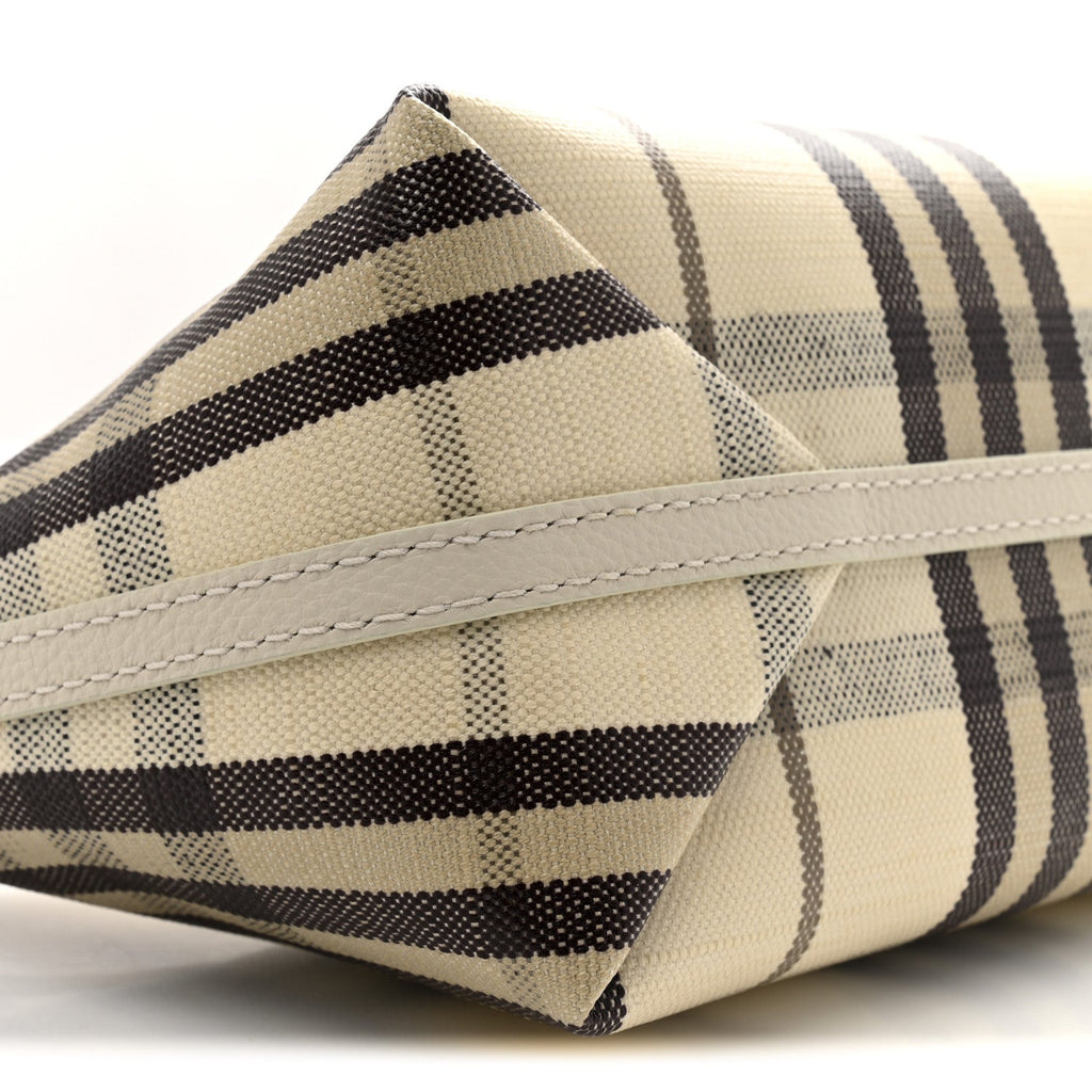 Coated Canvas Vintage Check Calfskin Mini Highlands Shoulder Bag Light Beige