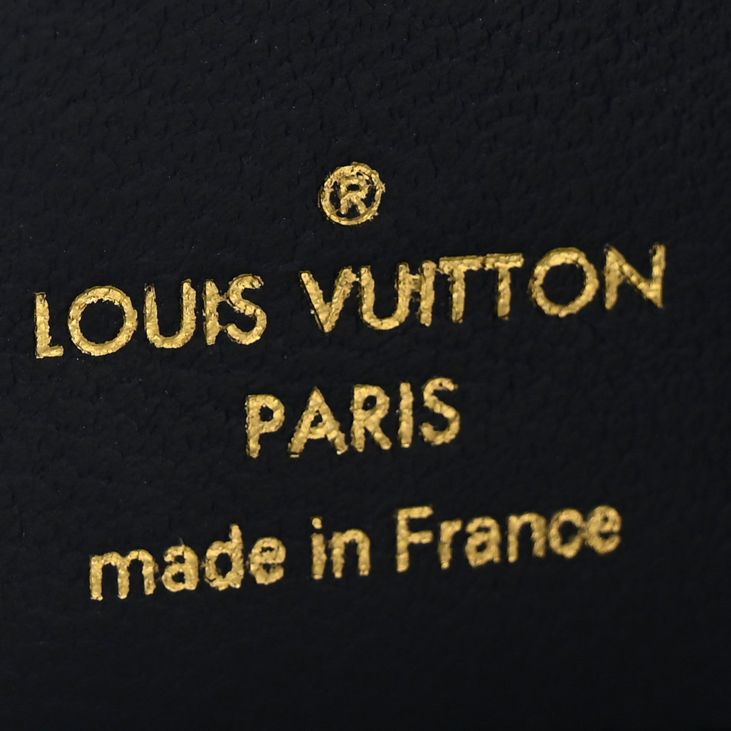 Denim Effect Lambskin Embossed Monogram Lou Coussin Wallet Navy