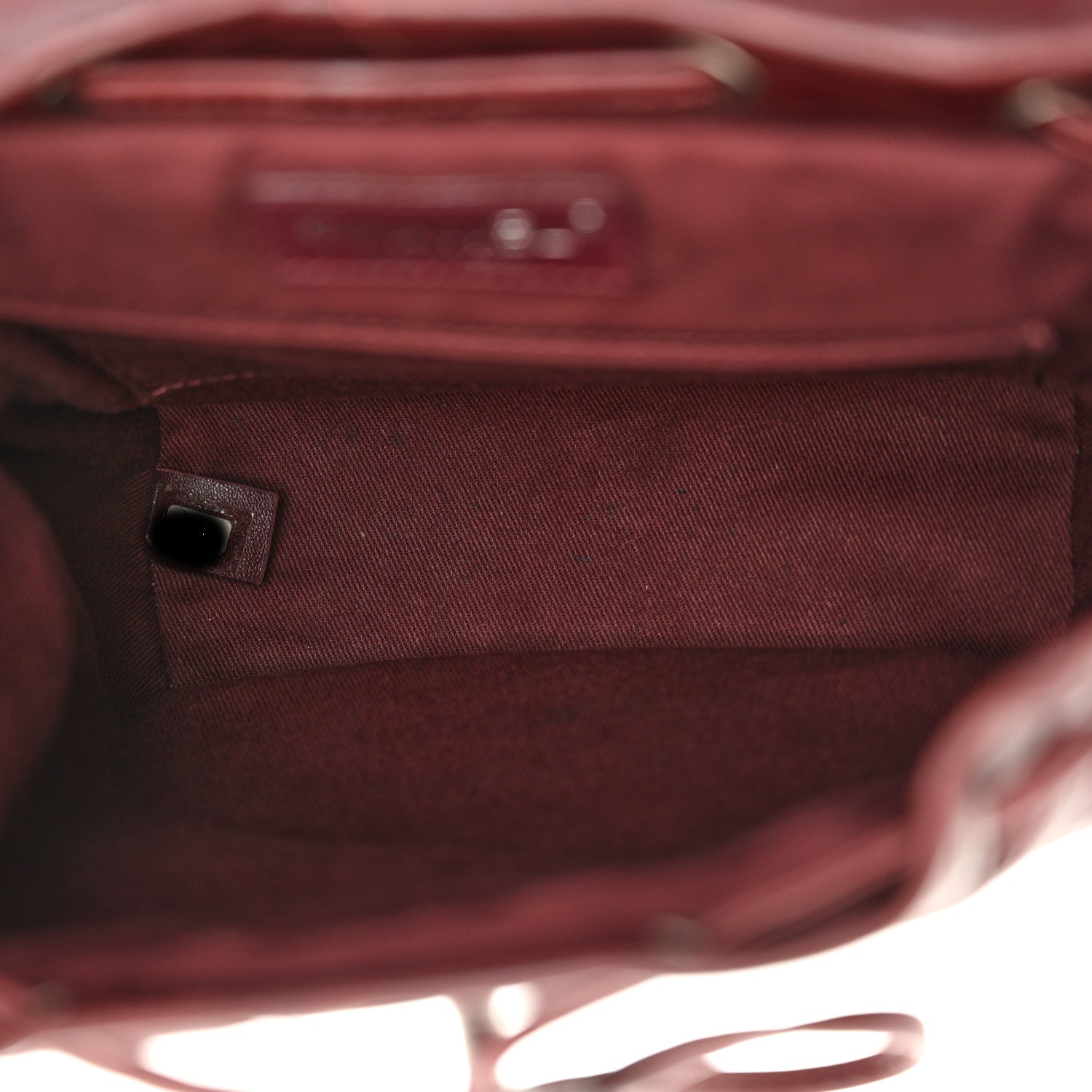 Glazed Calfskin Quilted Small Salzburg Backpack Burgundy