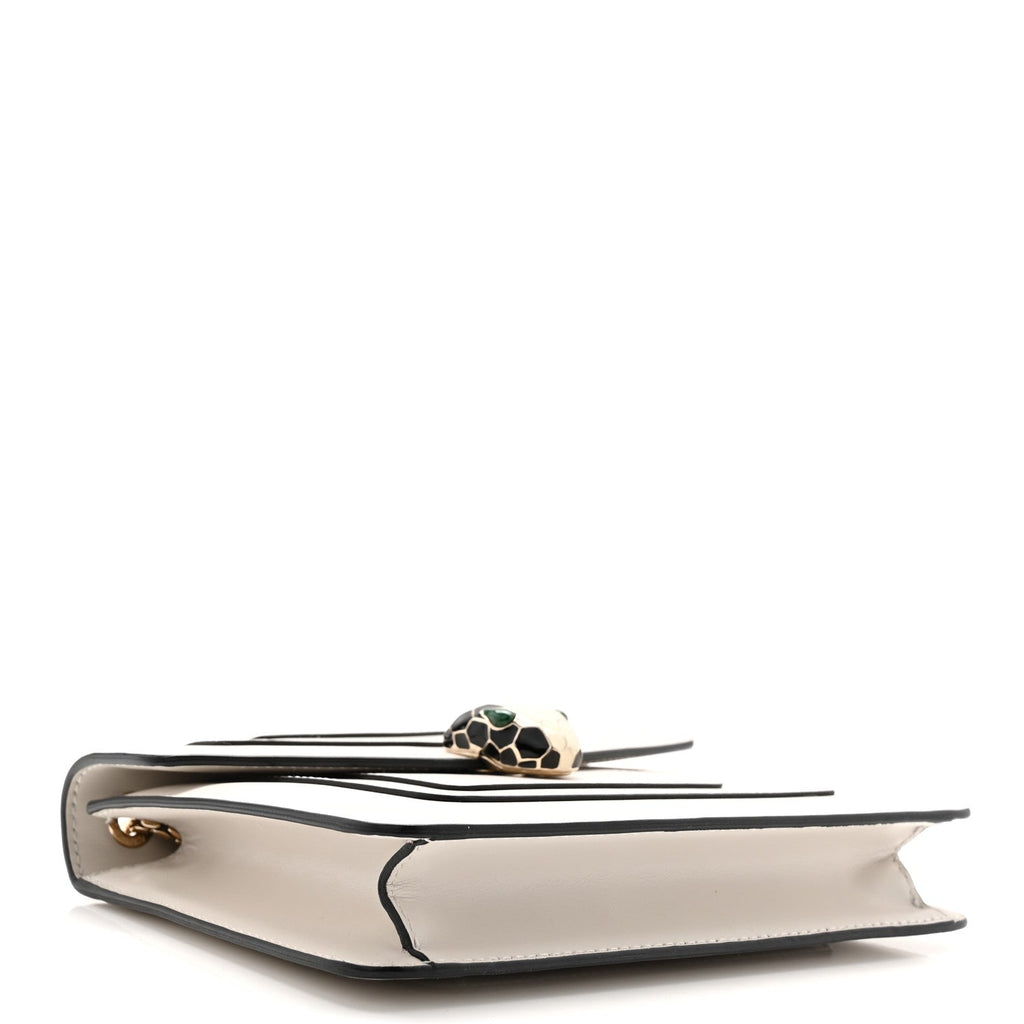 Calfskin Small Serpenti Forever Crossbody Bag White Agate