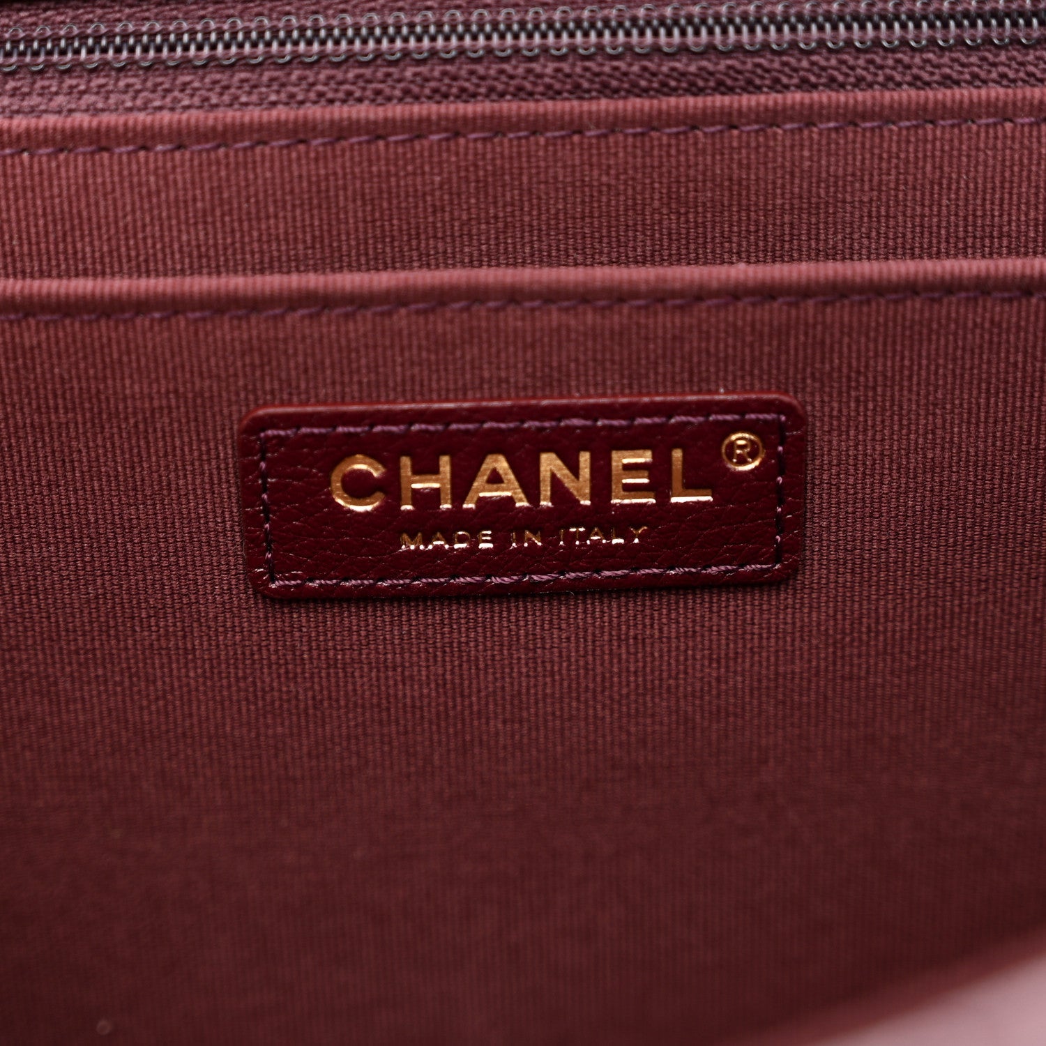 Grained Calfskin Quilted XXL Travel Flap Bag Burgundy
