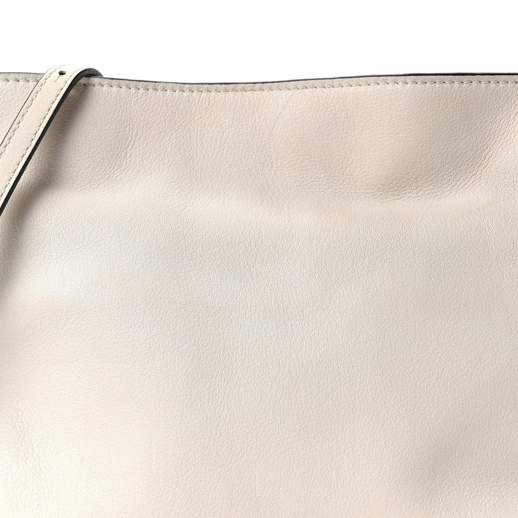 Calfskin Mini Flamenco Knot Clutch Soft White