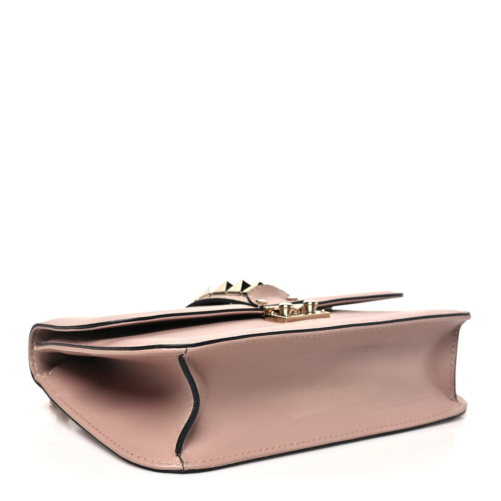 Vitello Medium Glam Lock Rockstud Flap Poudre