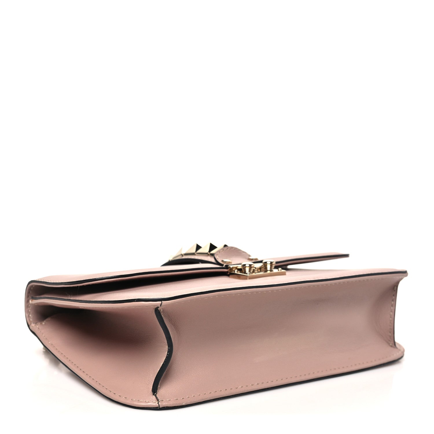 Vitello Medium Glam Lock Rockstud Flap Poudre