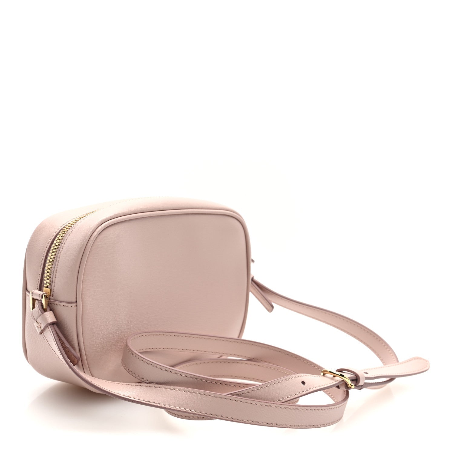 Calfskin City Goncho Crossbody Camera Bag BonBon