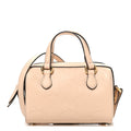 Gilbert Calfskin Jumbo GG Embossed Super Mini Top Handle Bowler Bag Beige