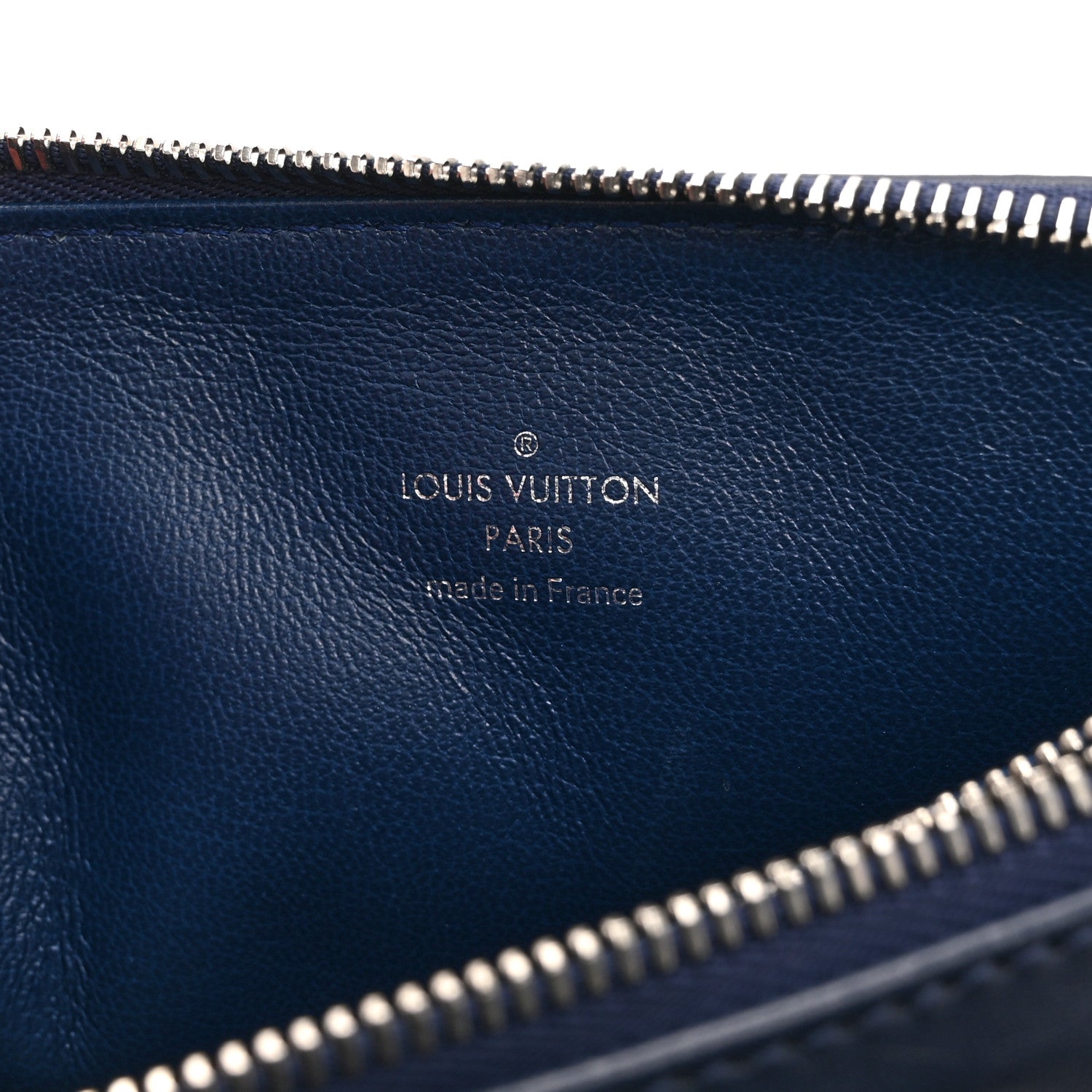 Lambskin Embossed Monogram Coussin PM Denim Blue