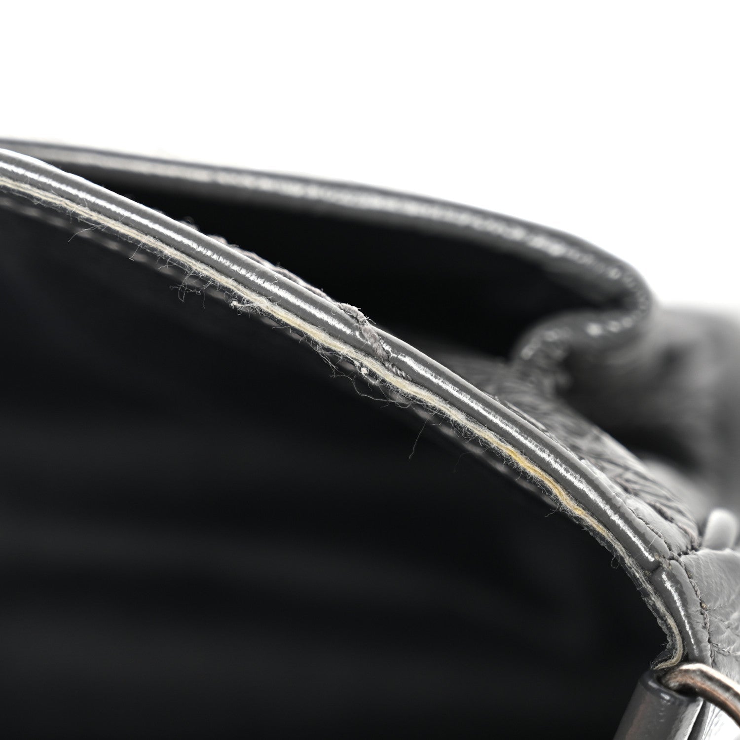 Crinkled Calfskin Matelasse Monogram Baby Niki Chain Satchel Storm