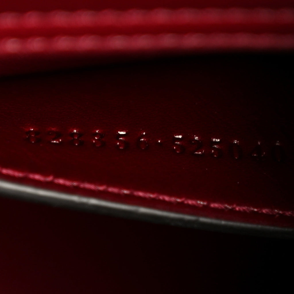 Sweetbread Calfskin Mini Diana Tote Bag Rosso Ancora