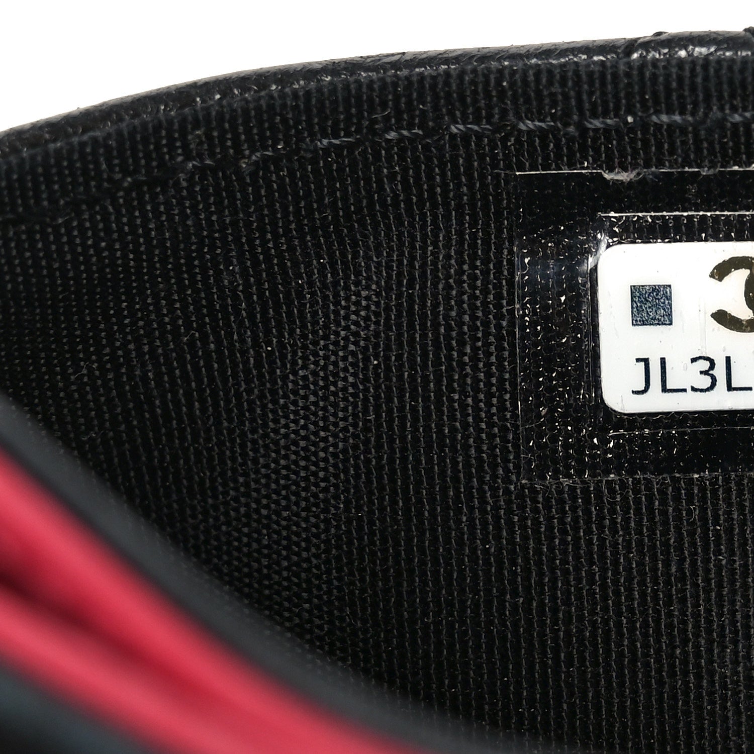 Lambskin Quilted Chanel 19  Holder Black