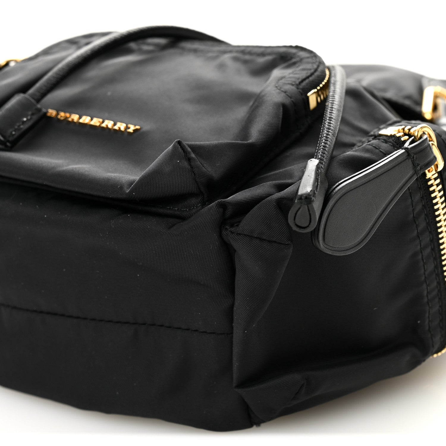 Nylon Small Crossbody Rucksack Backpack Black