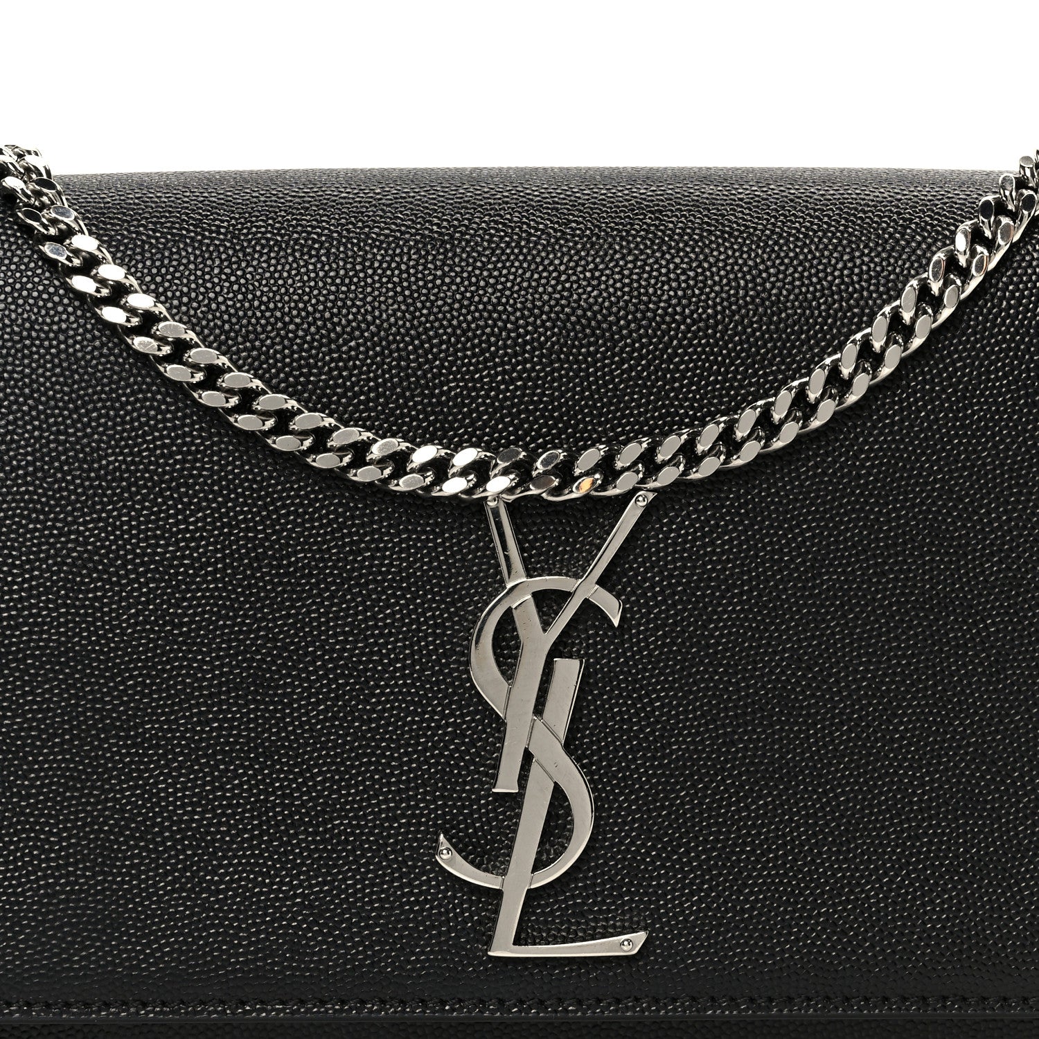 Grain De Poudre Medium Classic Monogram Kate Satchel Black