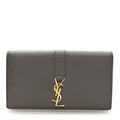 Grained Calfskin Monogram Large Flap Wallet Earth