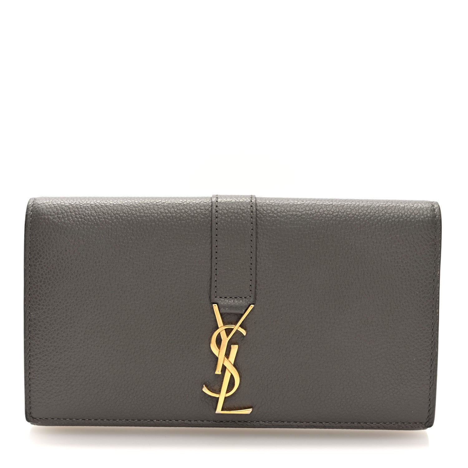 Grained Calfskin Monogram Large Flap Wallet Earth