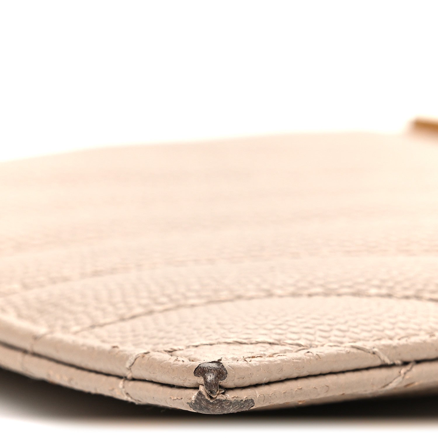 Grain De Poudre Chevron Monogram Bill Pouch Dark Beige