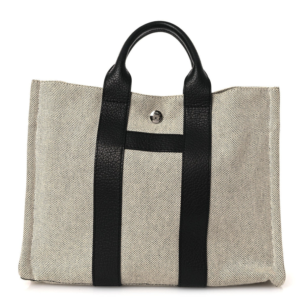 Toile Taurillon Clemence Sac Harnais Tote PM Black