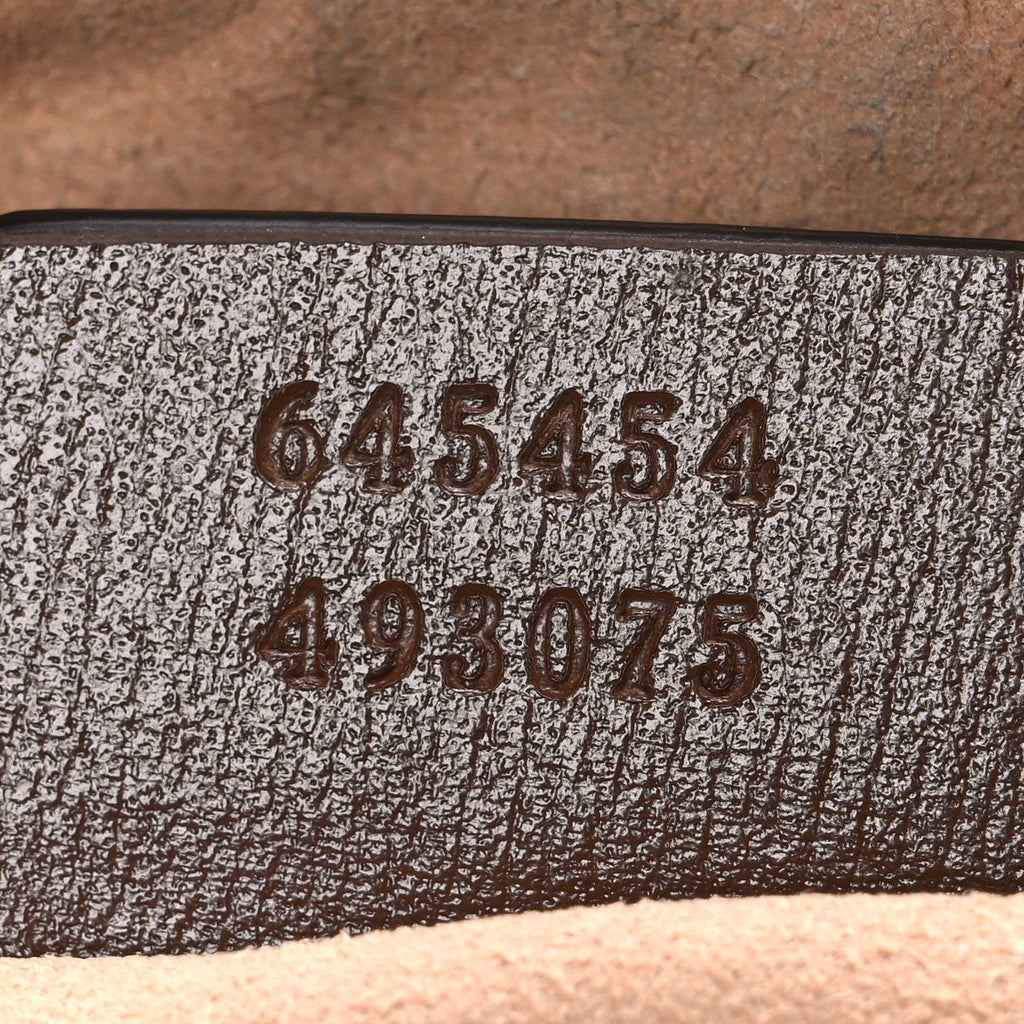 GG Supreme Monogram Small Horsebit 1955 Shoulder Bag Beige Brown Sugar