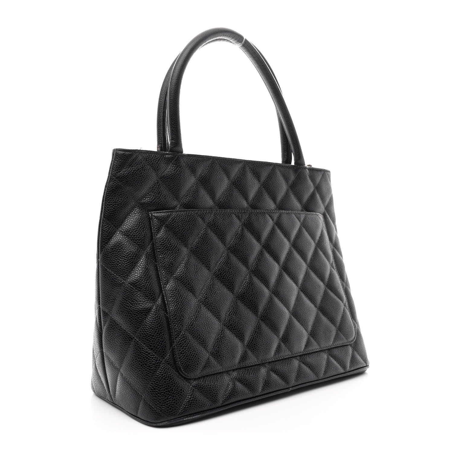 Caviar Quilted Medallion Tote Black
