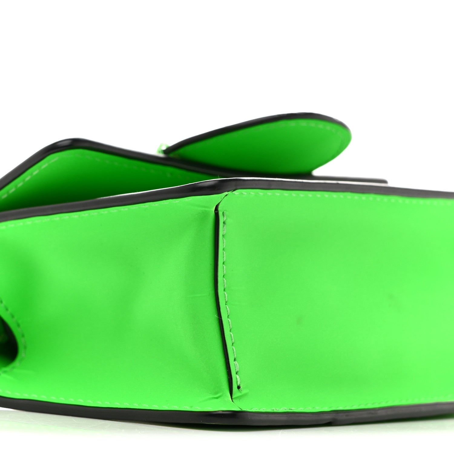 Calfskin Rubber Medusa Shoulder Bag Lime