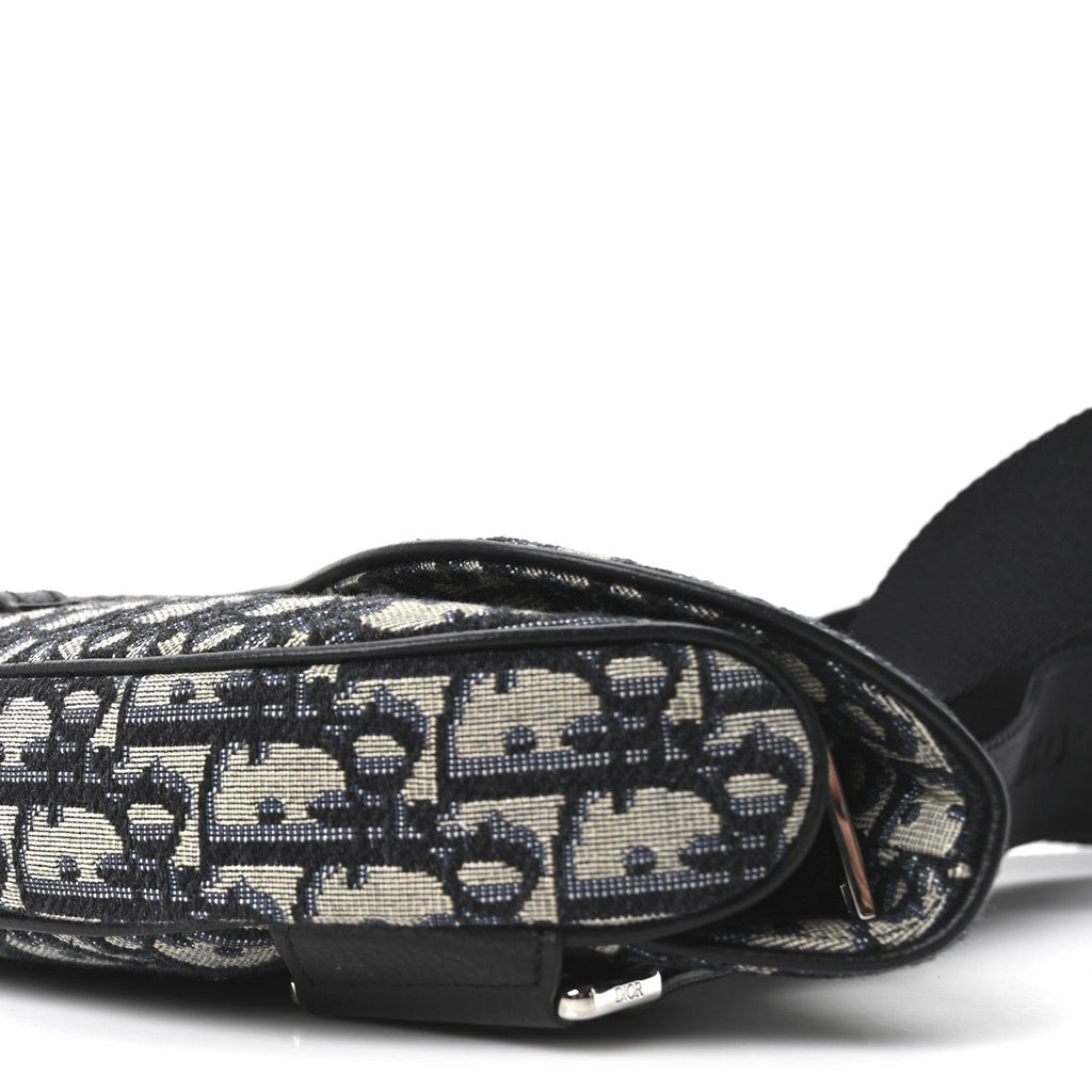 Oblique Mens Saddle Bag Blue