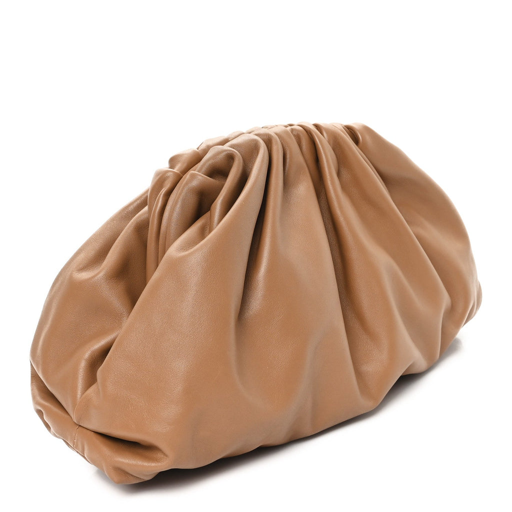 Smooth Butter Calf The Pouch Oversized Clutch Teak
