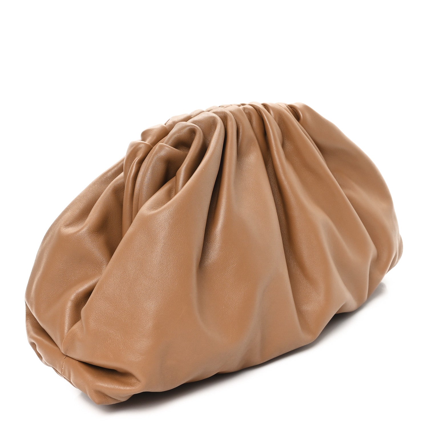 Smooth Butter Calf The Pouch Oversized Clutch Teak