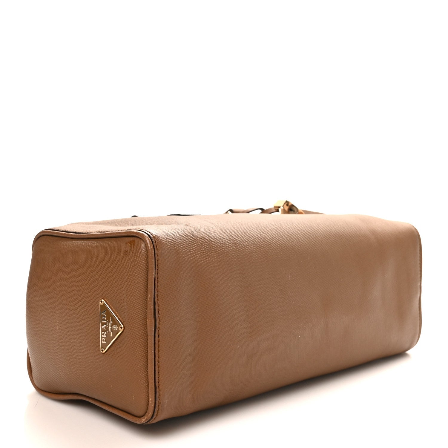 Saffiano Rectangular Shoulder Bag Brown