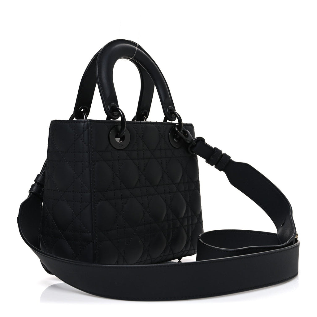 Ultra Matte Calfskin Cannage Small My ABCDior Lady Dior Black