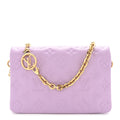 Lambskin Embossed Monogram Pochette Coussin Parme
