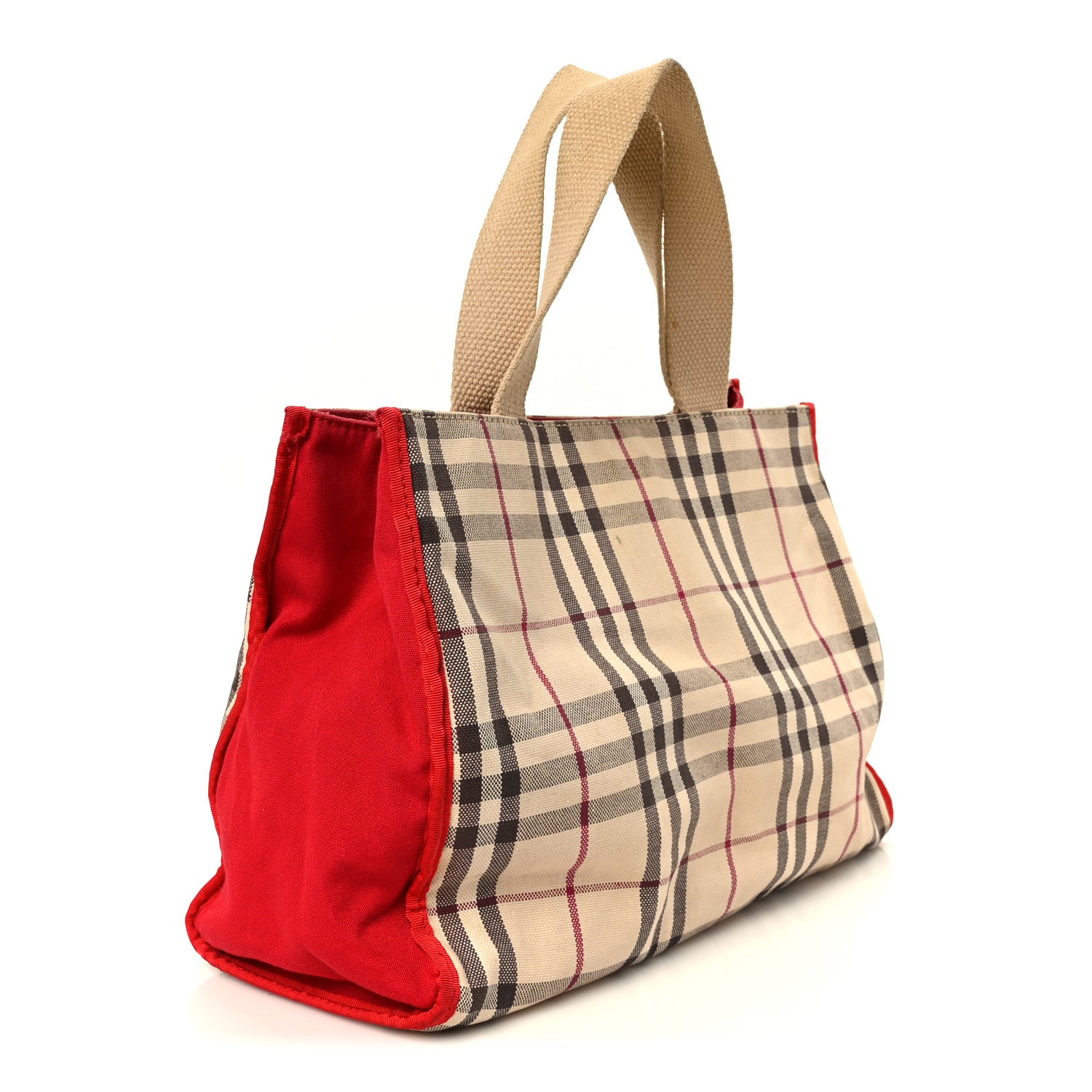 Vintage Check Tote Red