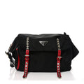 Nylon New Vela Studded Marsupio Belt Bag Black Fuoco