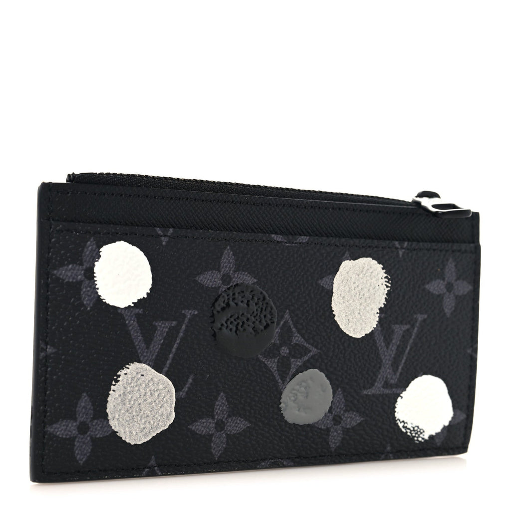 LV X YK Monogram Eclipse Taiga Coin  Holder