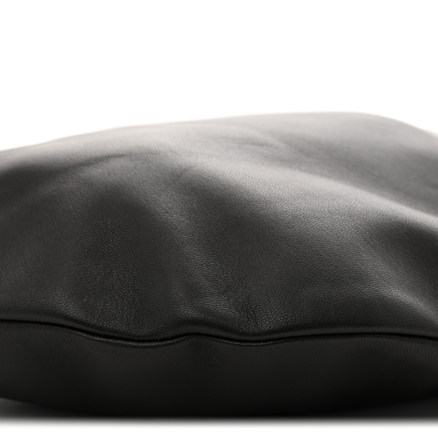 Finely Grained Calfskin Small Izzy Crescent Shoulder Bag Ebony Brown