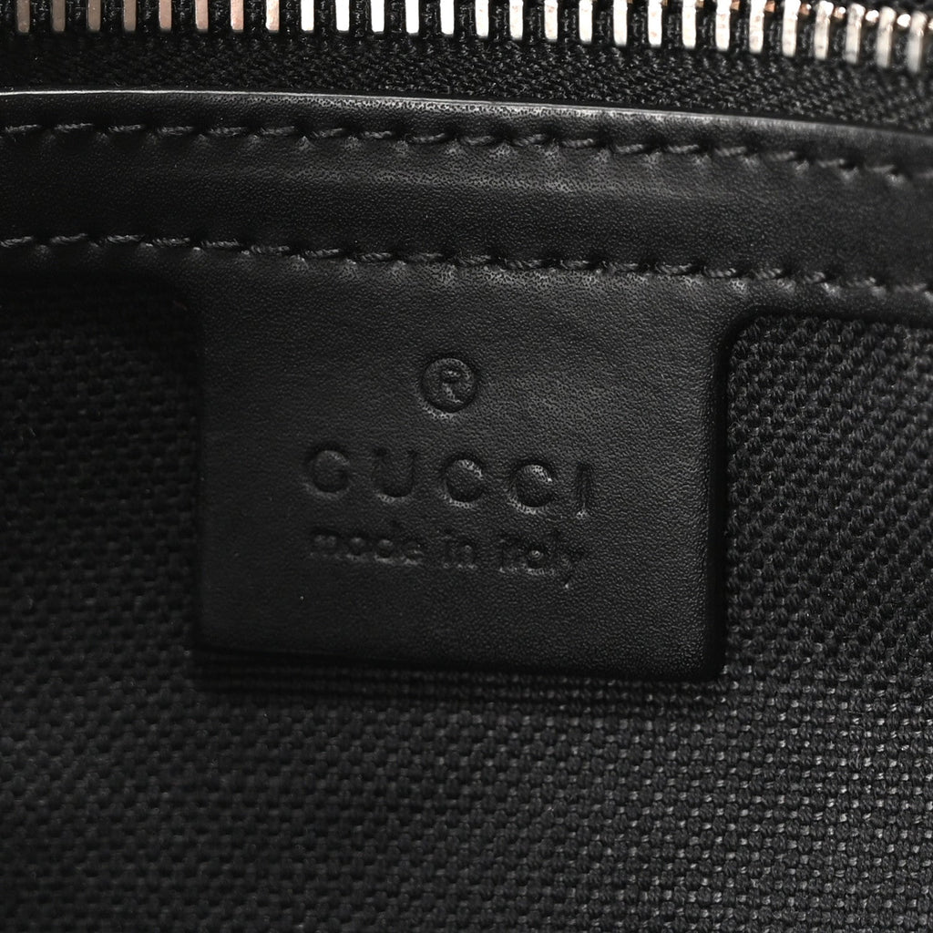 GG Supreme Monogram Appia Calfskin Web Briefcase Black