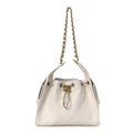 Caviar Quilted Small Chanel 25 Handbag White