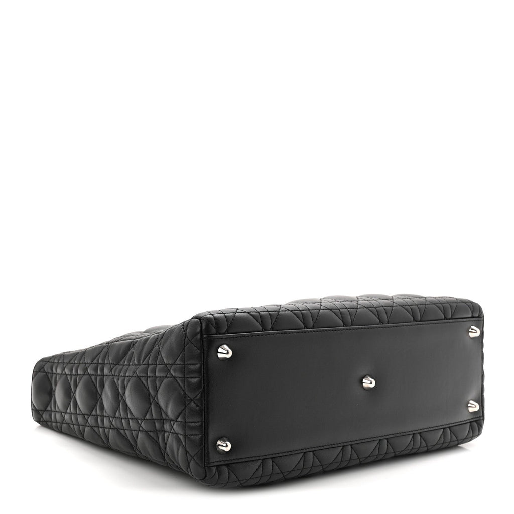 Lambskin Cannage Large Lady Dior Black