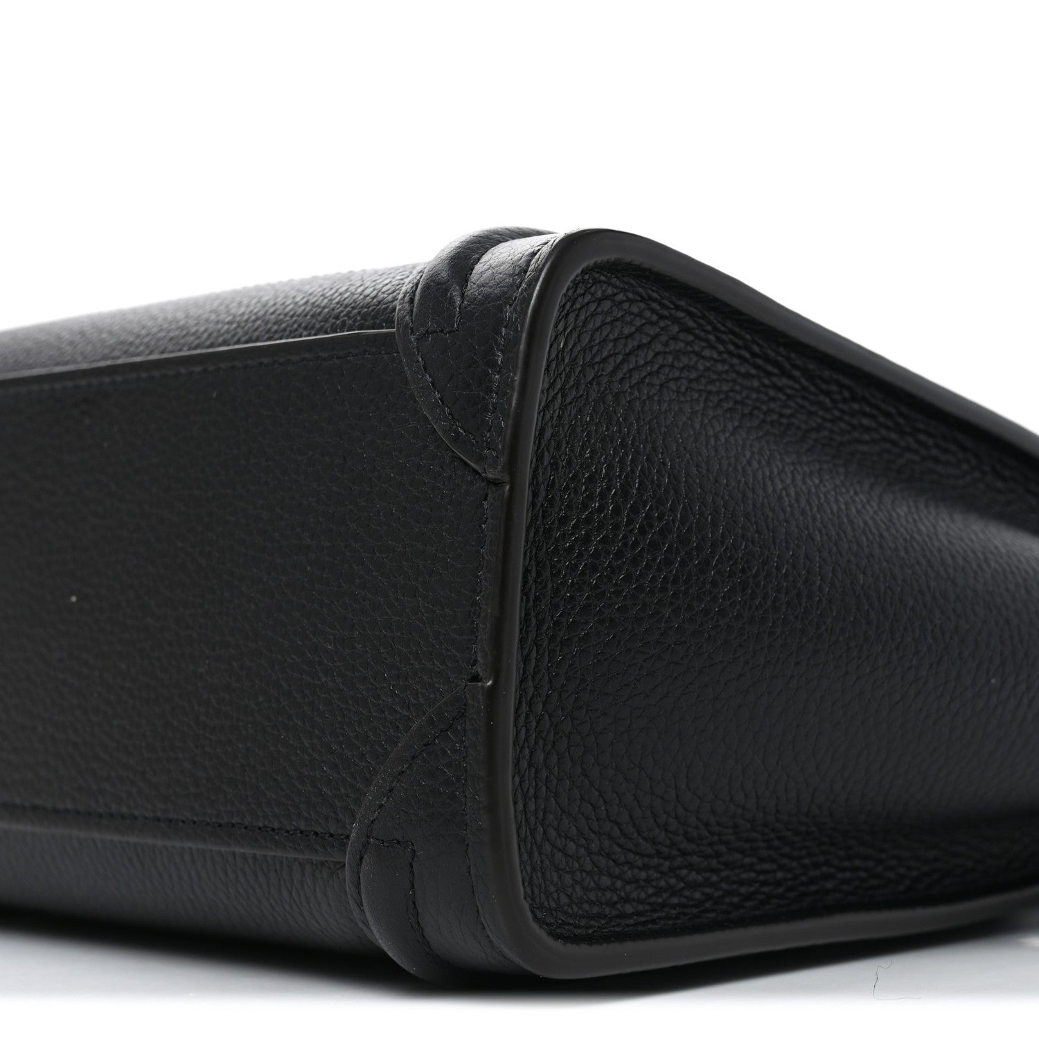 Drummed Calfskin Nano Luggage Black