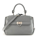 Grained Calfskin Sofia Satchel Grey