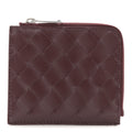 Nappa Intrecciato Square Zip Around Wallet Barolo