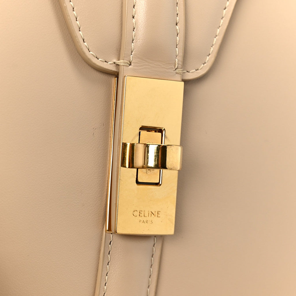 Satinated Calfskin Small 16 Top Handle Bag Nude