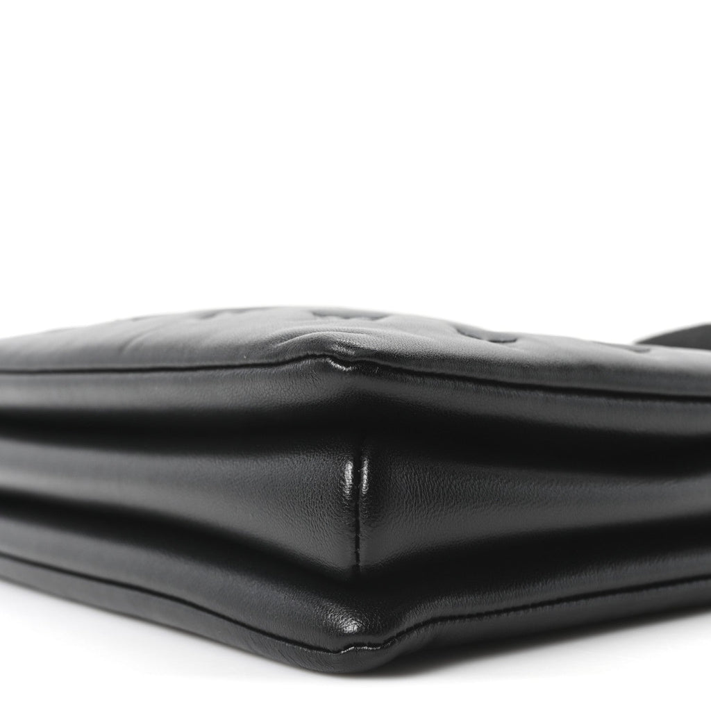 Lambskin Embossed Monogram Coussin PM Black
