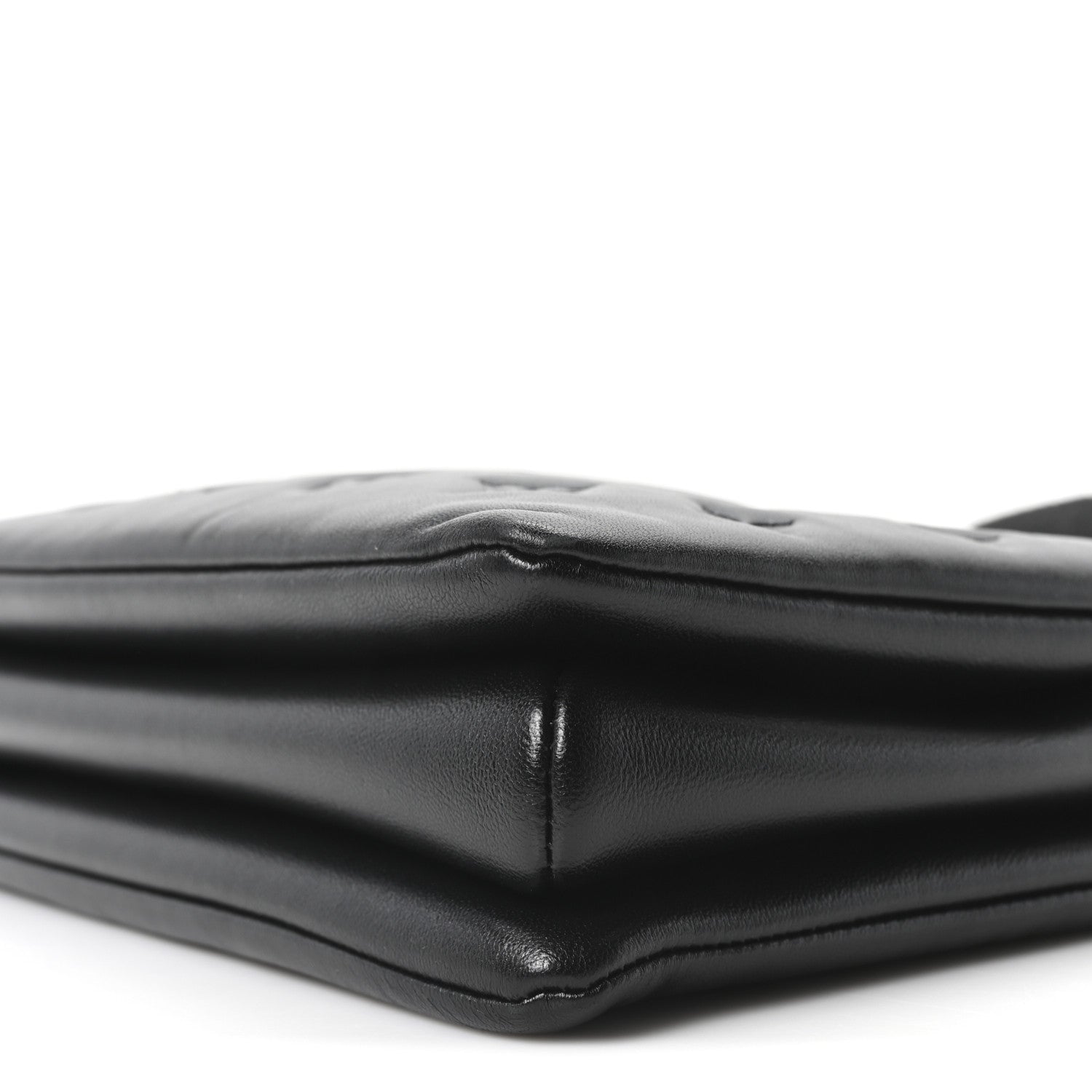 Lambskin Embossed Monogram Coussin PM Black