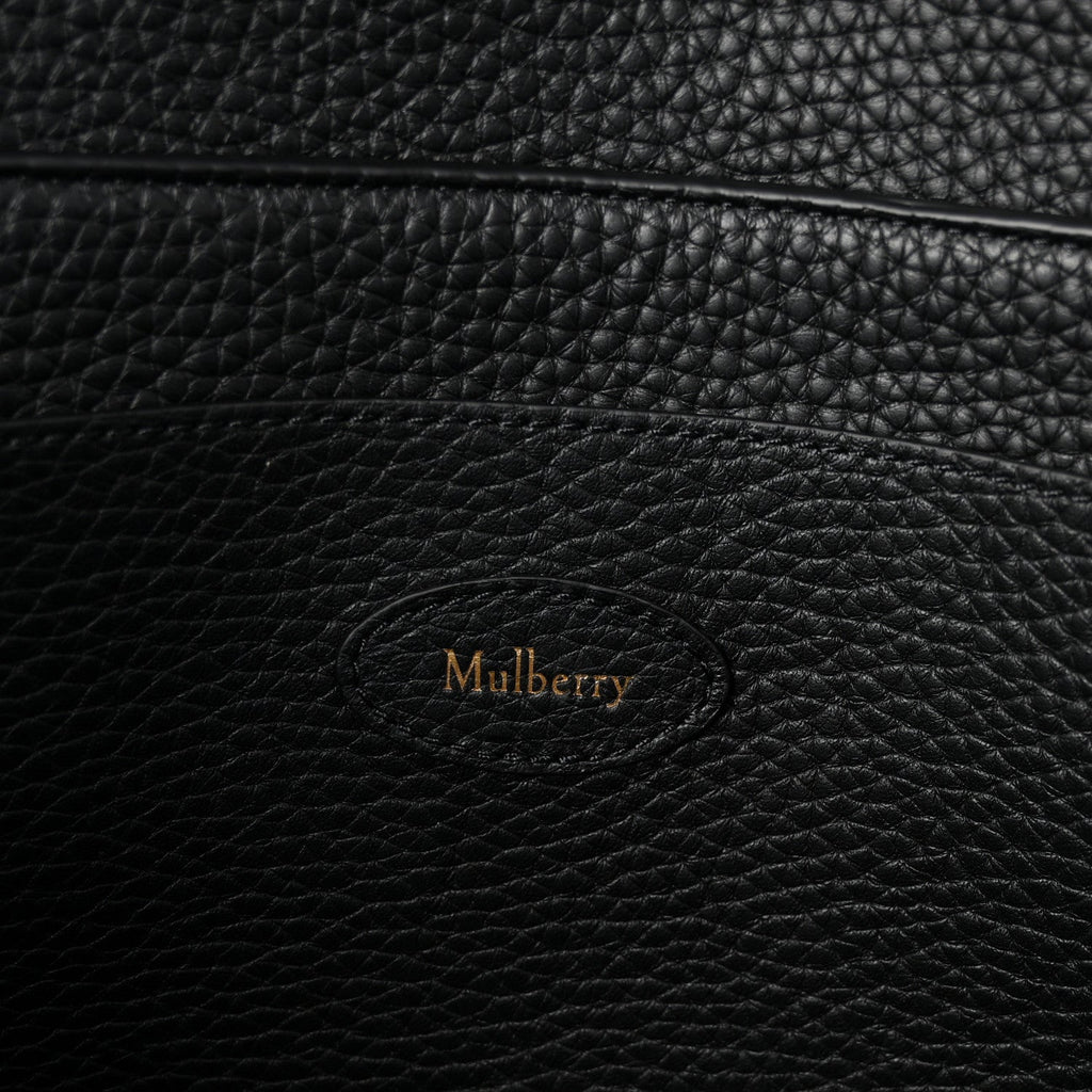 Heavy Grain Small Soft Bayswater Satchel Black