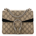 GG Supreme Monogram Mini Dionysus Shoulder Bag Black