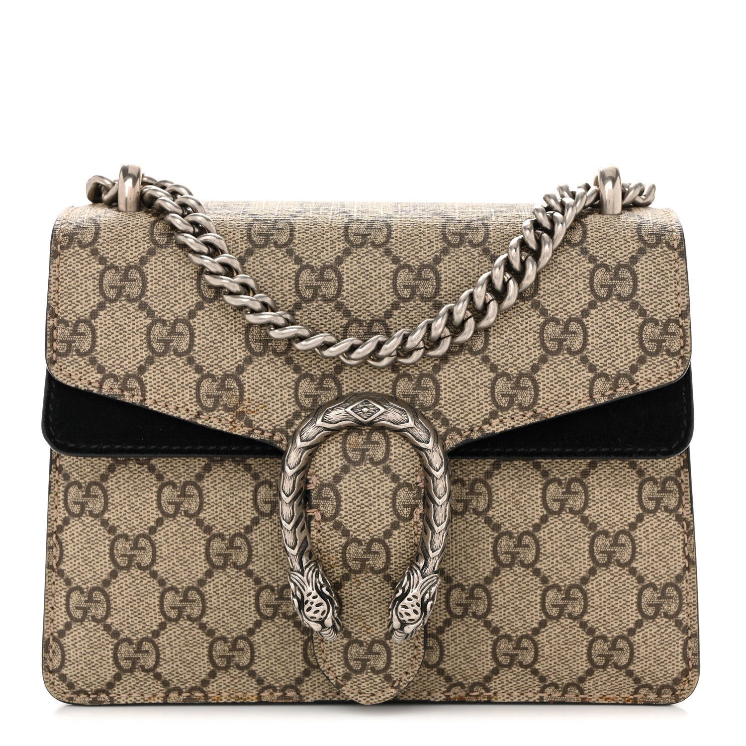 GG Supreme Monogram Mini Dionysus Shoulder Bag Black