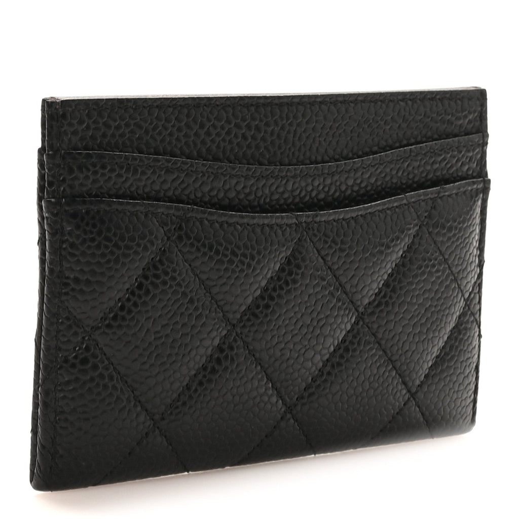 Caviar Quilted  Holder Black