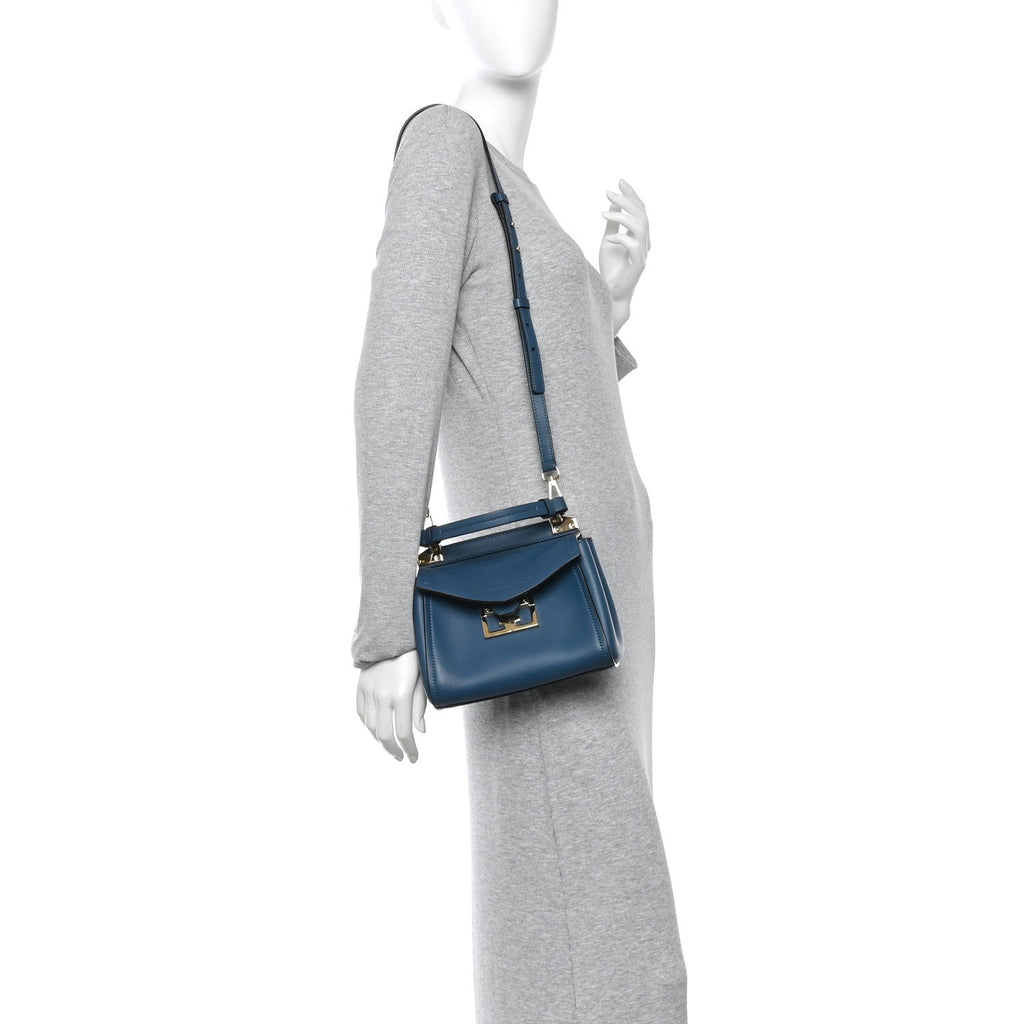 Calfskin Mini Mystic Shoulder Bag Navy